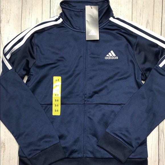 adidas track jacket navy